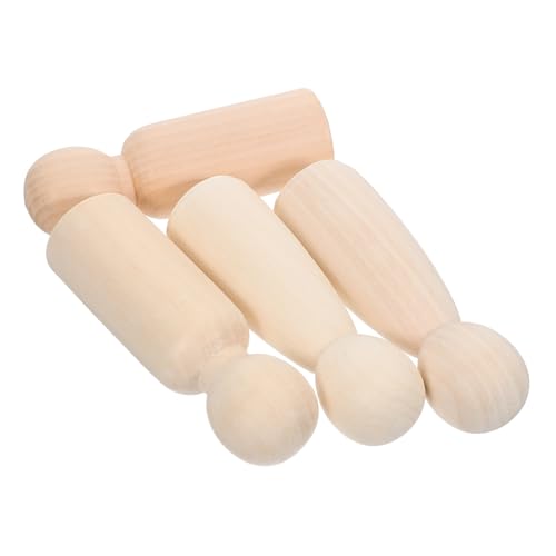 DECORNIJIA 4 Stück Teiliges Unbemalter Holz peg dolls DIY bemalung Bastelspielzeug für Glatter Oberfläche Feinmotorik und Sozialer Interaktion DECORNIJIA 4 Stück Teiliges Unbemalter Holz peg dolls DIY bemalung Bastelspielzeug für Glatter Oberfläche Feinmotorik und Sozialer Interaktion von DECORNIJIA