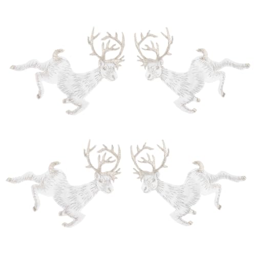 DECORNIJIA 4 Stück Teiliges Weihnachts Dekorationsset mit Bestickten Rentier Applikationen Selbstklebend Feine Verarbeitung Vielseitig für Kleidung und Schuhe Sicherer Rayonstoff für DECORNIJIA 4 Stück Teiliges Weihnachts Dekorationsset mit Bestickten Rentier Applikationen Selbstklebend Feine Verarbeitung Vielseitig für Kleidung und Schuhe Sicherer Rayonstoff für von DECORNIJIA
