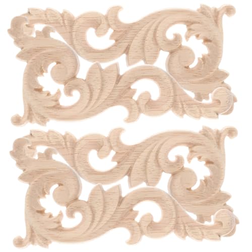 DECORNIJIA 4 Stück Vintage Holzapplikationen Teiliges Geschnitzte Möbelverzierung aus Hochwertigem Holz Robustes Onlay mit Blumenmotiv für Türen Schränke Betten und DIY Möbeldekoration DECORNIJIA 4 Stück Vintage Holzapplikationen Teiliges Geschnitzte Möbelverzierung aus Hochwertigem Holz Robustes Onlay mit Blumenmotiv für Türen Schränke Betten und DIY Möbeldekoration von DECORNIJIA