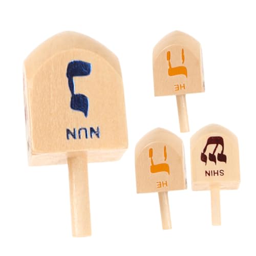 DECORNIJIA 4 Stücke Teiliges Hanukkah Holzkreisel mit Hebräischer Sicheres Kinderspielzeug aus Holz Bunte Chanukka Dreidel für Party und Lernförderung für Gruppen und Familienaktivitäten DECORNIJIA 4 Stücke Teiliges Hanukkah Holzkreisel mit Hebräischer Sicheres Kinderspielzeug aus Holz Bunte Chanukka Dreidel für Party und Lernförderung für Gruppen und Familienaktivitäten von DECORNIJIA