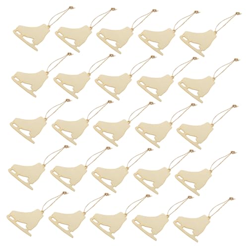 DECORNIJIA 40 Sätze Teiliges Weihnachts Holzanhänger zum Basteln Unbemalte Holzschuhe zum Bemalen DIY Wanddekoration Handliche Holzstücke für Kreative Weihnachtsdeko und Baumschmuck von DECORNIJIA