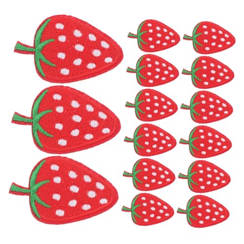 DECORNIJIA 40 Stück Erdbeer Bügelbilder Aufnäher Rote Bestickte Frucht Applikationen Stabile Stoffpatches Schnell Anwendbar für Kleidung Taschen Hüte Vielseitig für DIY Modeakzente DECORNIJIA 40 Stück Erdbeer Bügelbilder Aufnäher Rote Bestickte Frucht Applikationen Stabile Stoffpatches Schnell Anwendbar für Kleidung Taschen Hüte Vielseitig für DIY Modeakzente von DECORNIJIA