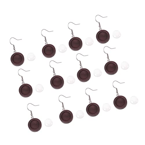DECORNIJIA 40 Stück Teiliges DIY Ohrhaken Holz Ohrhänger Trays mit Glasrundfassung Dunkelkaffee für Schmuckherstellung und Ohrstecker Basteln DECORNIJIA 40 Stück Teiliges DIY Ohrhaken Holz Ohrhänger Trays mit Glasrundfassung Dunkelkaffee für Schmuckherstellung und Ohrstecker Basteln von DECORNIJIA