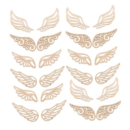 DECORNIJIA 40 Stück Teiliges Holzflügel Natürliche Engelsflügel Bastel Holzstücke Beidseitig Bemalbar Vielseitig für DIY Dekorationen Scrapbooking Karten und Kunstprojekte für Schule und DECORNIJIA 40 Stück Teiliges Holzflügel Natürliche Engelsflügel Bastel Holzstücke Beidseitig Bemalbar Vielseitig für DIY Dekorationen Scrapbooking Karten und Kunstprojekte für Schule und von DECORNIJIA