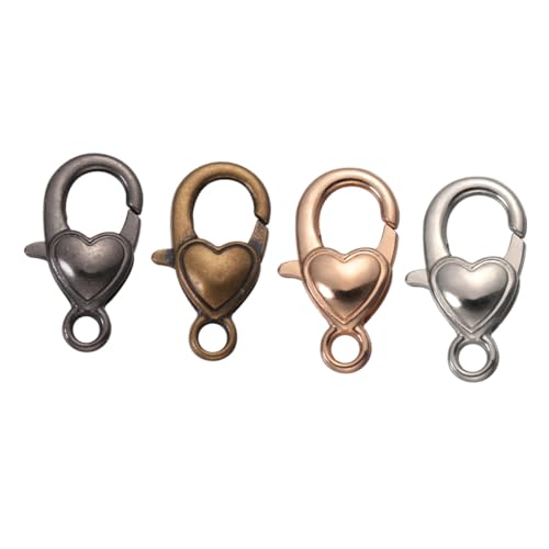DECORNIJIA 40 Stück Teiliges Legierungs Herz Karabinerverschluss für Schmuckherstellung Vielseitig Einsetzbar für Schlüsselanhänger Armbänder Halsketten Langlebiges DIY Zubehör in Gemischten DECORNIJIA 40 Stück Teiliges Legierungs Herz Karabinerverschluss für Schmuckherstellung Vielseitig Einsetzbar für Schlüsselanhänger Armbänder Halsketten Langlebiges DIY Zubehör in Gemischten von DECORNIJIA
