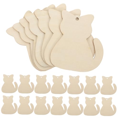 DECORNIJIA 40 Stück Teiliges Unvollendete Holzkatzen Dekorationen Glatte Kanten Sichere DIY Holzchips Niedliche Katzenformen für Bastelprojekte und Kreative Kunstgestaltung DECORNIJIA 40 Stück Teiliges Unvollendete Holzkatzen Dekorationen Glatte Kanten Sichere DIY Holzchips Niedliche Katzenformen für Bastelprojekte und Kreative Kunstgestaltung von DECORNIJIA