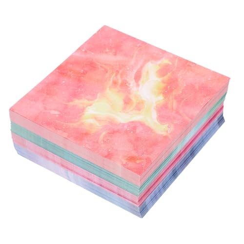 DECORNIJIA 400 Blatt Quadratisches Origami Faltpapier Doppelseitig Sternenhimmel Muster DIY Bastelpapier für Handarbeit Scrapbooking Dekoration Handcraft Papier von DECORNIJIA