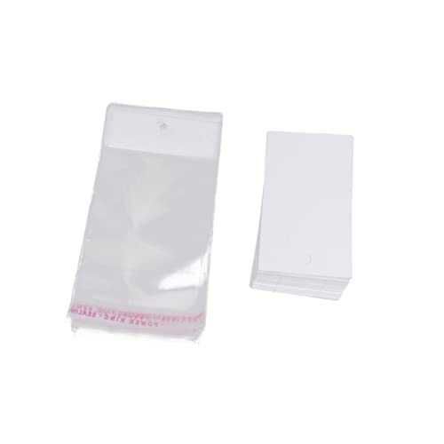 DECORNIJIA 400 Stück Selbstverschließende Beutel Ohrring-anzeigekarte Ohrringhalter Taschen Reifen Ohrringkarten Ohrring Aufbewahrung Ohrring-organizer Etiketten Aus Kraftpapier Weiß von DECORNIJIA