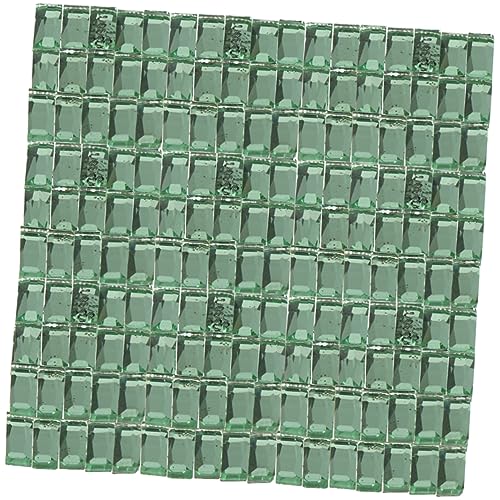 DECORNIJIA 400 Stück Streifenmosaik scrabook bastelmaterial bastel materialien verkleidung dekoring dekoration decor Nähen Flatback-Edelstein-Charm Edelsteine Glas Green von DECORNIJIA