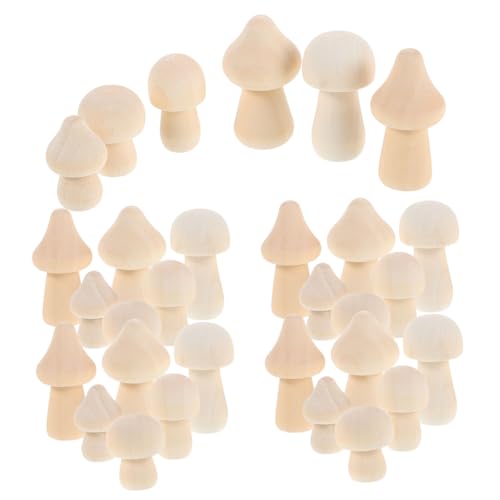 DECORNIJIA 42 Stück Teiliges Natürliche Unlackierte Holzpilz Figuren Mini Dekorationen für Diy Bastelprojekte Bemalbare Holzpilz Ornamente Kreative Handwerksideen für Schreibtisch und DECORNIJIA 42 Stück Teiliges Natürliche Unlackierte Holzpilz Figuren Mini Dekorationen für Diy Bastelprojekte Bemalbare Holzpilz Ornamente Kreative Handwerksideen für Schreibtisch und von DECORNIJIA