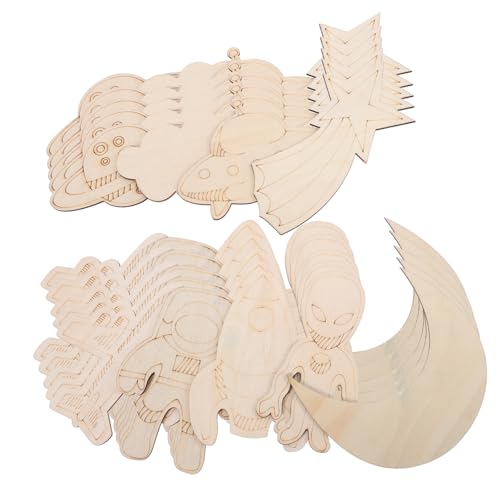 DECORNIJIA 45 Stück Teiliges Holzrohlinge zum Bemalen Glatte Kanten Ungefertigte Holzscheiben für DIY Bastelprojekte Kreative Weltraum Motive Kleine Baumscheiben für Kreative Holzreste DECORNIJIA 45 Stück Teiliges Holzrohlinge zum Bemalen Glatte Kanten Ungefertigte Holzscheiben für DIY Bastelprojekte Kreative Weltraum Motive Kleine Baumscheiben für Kreative Holzreste von DECORNIJIA