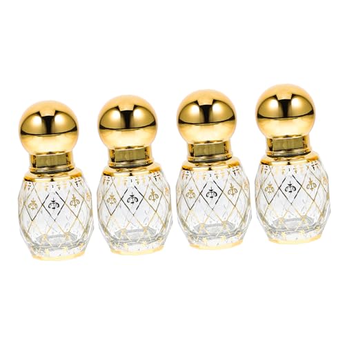 DECORNIJIA 4Stücke Parfümflasche mit Rollball Leere Ölflasche für Ätherische Öle für Reisen und Kosmetik Hochwertiger Zerstäuber für Parfüm und Duftöle von DECORNIJIA