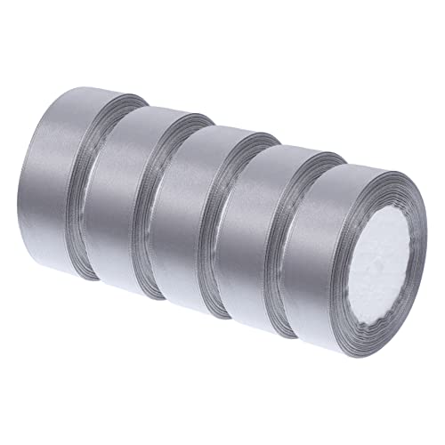 DECORNIJIA 5 Rollen Doppelseitige Satinbänder Vielseitige und Blumenstraußbänder für Hochzeit Deko DIY Bastelband Hochwertige Polyesterverarbeitung für Party und Verpackungsdekoration von DECORNIJIA