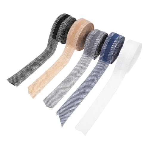 DECORNIJIA 5 Rollen Hosenkantenband zum Aufbügeln Selbstklebendes Saumband für Jeans Hosen Anzüge Langlebig Waschfest Einfach Zuschneidbar Kleidungsreparatur Zubehör von DECORNIJIA