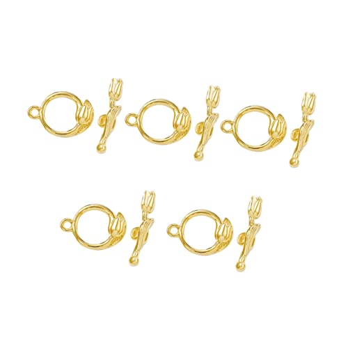 DECORNIJIA 5 Sätze Ot Knebelverschluss aus Metall T Bar Verschlüsse für DIY Schmuck O Verschluss T Verschluss Langlebige Kettenverschlüsse für Halsketten Armbänder DECORNIJIA 5 Sätze Ot Knebelverschluss aus Metall T Bar Verschlüsse für DIY Schmuck O Verschluss T Verschluss Langlebige Kettenverschlüsse für Halsketten Armbänder von DECORNIJIA