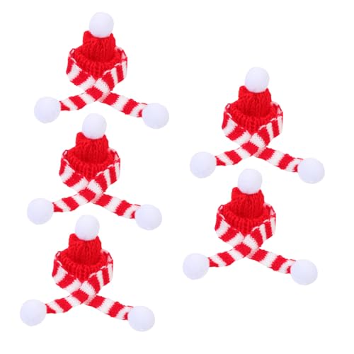 DECORNIJIA 5 Sätze Wollhutschal -Set Mini zarter Flaschenschal entzückende weihnachtsdeko Weihnachten Weihnachtsmützen klein gestrickt Flaschendekorationen kleine Hüte zum Basteln Garn DECORNIJIA 5 Sätze Wollhutschal -Set Mini zarter Flaschenschal entzückende weihnachtsdeko Weihnachten Weihnachtsmützen klein gestrickt Flaschendekorationen kleine Hüte zum Basteln Garn von DECORNIJIA