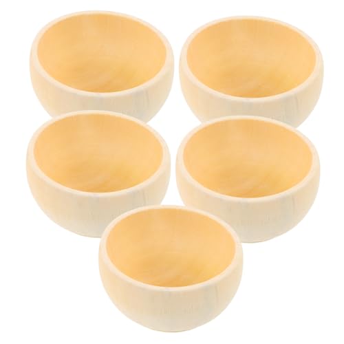 DECORNIJIA 5 Stck Teiliges Kleine Holzschalen zum Bemalen Naturbelassene DIY Holzschüsseln mit Glatter Oberfläche Kreative Bastel schalen für Langlebige Unbemalte Holzschalen für Dekoration DECORNIJIA 5 Stck Teiliges Kleine Holzschalen zum Bemalen Naturbelassene DIY Holzschüsseln mit Glatter Oberfläche Kreative Bastel schalen für Langlebige Unbemalte Holzschalen für Dekoration von DECORNIJIA
