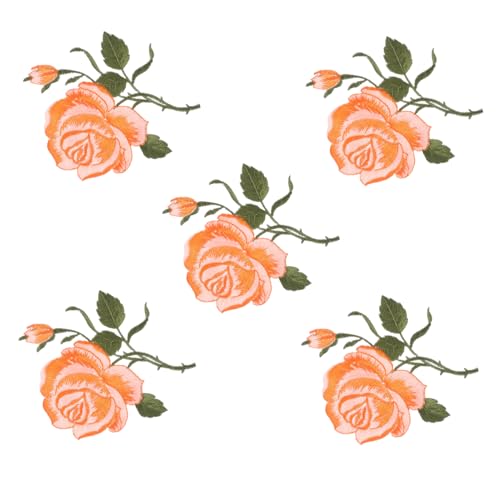 DECORNIJIA 5 Stück Aufbügelbare Bestickte Rosen Patches Orangefarbene Reparatur und Dekorationsaufnäher für Kleidung Taschen Hüte Langlebige DIY Nähapplikationen DECORNIJIA 5 Stück Aufbügelbare Bestickte Rosen Patches Orangefarbene Reparatur und Dekorationsaufnäher für Kleidung Taschen Hüte Langlebige DIY Nähapplikationen von DECORNIJIA