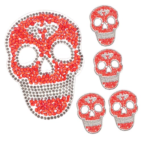 DECORNIJIA 5 Stück Bestickte Schädel Patches mit Heißkleber Rückseite Vielseitig zum Aufbügeln oder Nähen Dekorative Reparaturflicken für Kleidung Schuhe Taschen für DIY und Heimgebrauch DECORNIJIA 5 Stück Bestickte Schädel Patches mit Heißkleber Rückseite Vielseitig zum Aufbügeln oder Nähen Dekorative Reparaturflicken für Kleidung Schuhe Taschen für DIY und Heimgebrauch von DECORNIJIA
