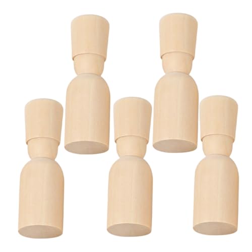 DECORNIJIA 5 Stück Holzfiguren zum Bemalen Unvollendete Puppen für DIY Kunsthandwerk Dekorative Holzstecker für Zuhause und Kreative Projekte DECORNIJIA 5 Stück Holzfiguren zum Bemalen Unvollendete Puppen für DIY Kunsthandwerk Dekorative Holzstecker für Zuhause und Kreative Projekte von DECORNIJIA