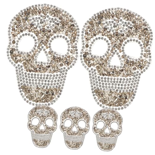 DECORNIJIA 5 Stück Schädel Strass Bügelflicken Transparente Graue Aufnäher zum Aufnähen und Aufbügeln für Jacken Mäntel Kleidung Rucksäcke DIY Kleidung Dekor DECORNIJIA 5 Stück Schädel Strass Bügelflicken Transparente Graue Aufnäher zum Aufnähen und Aufbügeln für Jacken Mäntel Kleidung Rucksäcke DIY Kleidung Dekor von DECORNIJIA