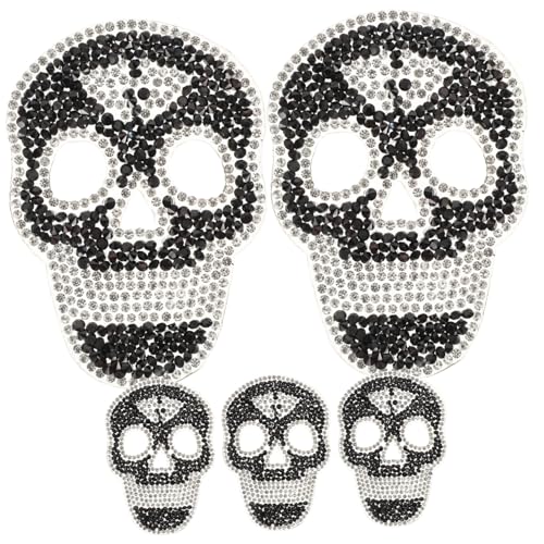 DECORNIJIA 5 Stück Skull Strass Aufbügel Patches Multifunktionale DIY Bügelflicken mit Glitzerndem Totenkopf Motiv Geeignet für Kleidung Taschen Hüte Schuhe Nähen und Reparatur DECORNIJIA 5 Stück Skull Strass Aufbügel Patches Multifunktionale DIY Bügelflicken mit Glitzerndem Totenkopf Motiv Geeignet für Kleidung Taschen Hüte Schuhe Nähen und Reparatur von DECORNIJIA