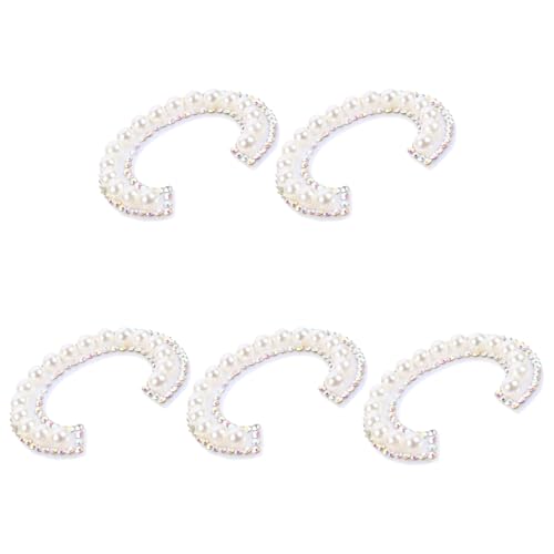 DECORNIJIA 5 Stück Teiliges Alphabet Perlen Aufnäher zum Aufbügeln und Nähen Kreative DIY Buchstaben Patches Farbige Strass Applikationen für Kleidung Hüte Taschen Praktische Textil von DECORNIJIA