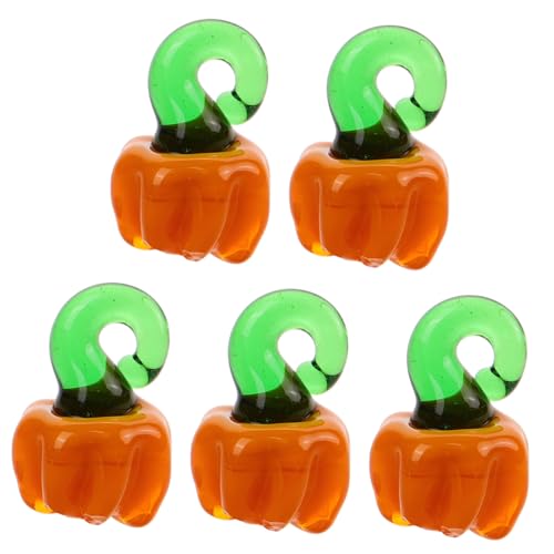 DECORNIJIA 5 Stück Teiliges Halloween DIY Glasperlen Kürbis Design Lose Perlen für Armbänder Halsketten Ohrringe Schmuckherstellung Hochwertige Bastelperlen zum Auffädeln Bastelmaterialien von DECORNIJIA