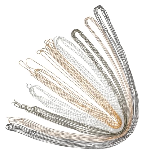 DECORNIJIA 5 Stück Teiliges Metall Kugelkettenset Lang Vielseitig für Schmuck DIY Deckenventilator Verlängerung in Silber Gold Antik Schwarz von DECORNIJIA