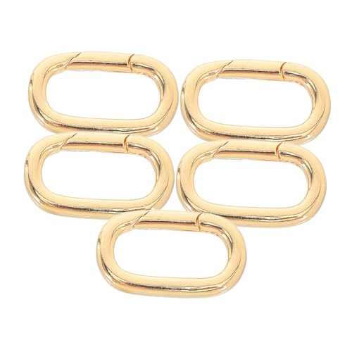 DECORNIJIA 5 Stück Teiliges Ovales Karabiner Schmuckverbinder Gold Beschichtete Kupfer Verschlüsse für Halsketten Armbänder und Anhänger Robuster Federclip für Diy Schmuckherstellung von DECORNIJIA