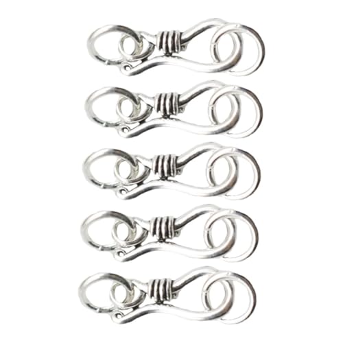 DECORNIJIA 5 Stück Teiliges Sterling Silber S Verschluss Kleiner Lobster Clasp Schmuckverbinder für Halsketten Armbänder DIY Schmuckherstellung Handliches S Form Design von DECORNIJIA