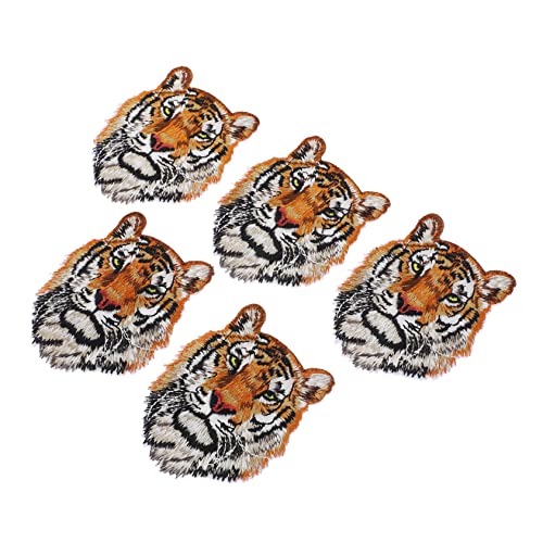 DECORNIJIA 5 Stück Tigerkopf Aufnäher Teiliges Bestickte Stoffaufnäher für Kleidung Jeans Taschen für DIY Dekoration und Reparatur für Handarbeiten und Kostümzubehör DECORNIJIA 5 Stück Tigerkopf Aufnäher Teiliges Bestickte Stoffaufnäher für Kleidung Jeans Taschen für DIY Dekoration und Reparatur für Handarbeiten und Kostümzubehör von DECORNIJIA