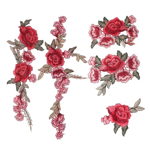 DECORNIJIA 5 Stück Wasserlösliche Bestickte Blumenaufnäher Teiliges Rote DIY Patches zum Aufnähen für Jacken Jeans Rucksäcke Hochwertige Applikationen zur Kleidungsdekoration und Reparatur DECORNIJIA 5 Stück Wasserlösliche Bestickte Blumenaufnäher Teiliges Rote DIY Patches zum Aufnähen für Jacken Jeans Rucksäcke Hochwertige Applikationen zur Kleidungsdekoration und Reparatur von DECORNIJIA