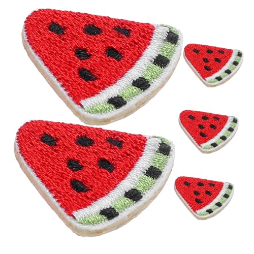 DECORNIJIA 5 Stück Wassermelonen Stickerei Patches Applikationen für Kleidung DIY Zubehör Langlebig und Farbenfroh zum Aufbügeln oder Aufnähen Taschen und Hüte von DECORNIJIA