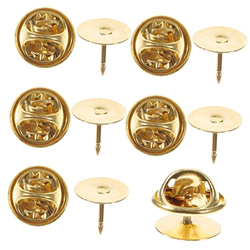DECORNIJIA 50 Sätze Anstecknadeln mit Sicherem Verschluss Goldene Butterfly Clutch für Anstecker Broschen und Krawatten für DIY Projekte und Bastelarbeiten von DECORNIJIA