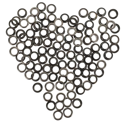 DECORNIJIA 50 Sätze Metallösen Grommets Doppelseitige Ösen für Schuhe Gürtel Taschen Robuste Knopfverschluss Langlebig Verarbeitung Transparentem Aufbewahrungsbox Einfach zu Montieren von DECORNIJIA