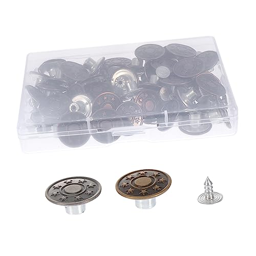 DECORNIJIA 50 Sätze Teiliges Jeansknopf mit Aufbewahrungsbox Metall Druckknöpfe Antikem und Gunmetal Schwarz Vielseitig für DIY Hosenreparatur Kleidung Taschen und Gürtel Geeignet DECORNIJIA 50 Sätze Teiliges Jeansknopf mit Aufbewahrungsbox Metall Druckknöpfe Antikem und Gunmetal Schwarz Vielseitig für DIY Hosenreparatur Kleidung Taschen und Gürtel Geeignet von DECORNIJIA