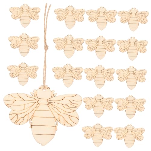 DECORNIJIA 50 Sätze Teiliges Unbehandelter Bienenförmiger Holzscheiben für DIY Bastelarbeiten mit Rustikalen Holzanhängern zum Bemalen und Dekorieren für Malspielzeug und Kreative DECORNIJIA 50 Sätze Teiliges Unbehandelter Bienenförmiger Holzscheiben für DIY Bastelarbeiten mit Rustikalen Holzanhängern zum Bemalen und Dekorieren für Malspielzeug und Kreative von DECORNIJIA