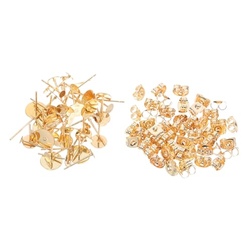 DECORNIJIA 50 Satz Ohrstecker Rohlinge Flach Rund Ohrstecker mit Sicherer Rückseite für Diy Schmuckherstellung und Alltagsschmuck Damen Herren von DECORNIJIA