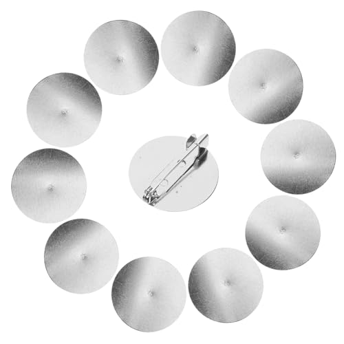 DECORNIJIA 50 Stück Broschennadeln Basteln Flache Broschenträger DIY Broschennadeln Basen für Anstecknadeln Schmuckherstellung Badge Zubehör von DECORNIJIA