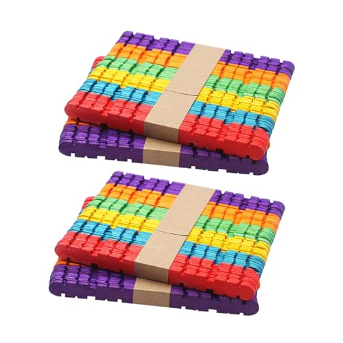DECORNIJIA 50 Stück Bunte Holz Bastelstäbchen Pro Packung Glatte Natürliche Holzleisten für DIY Kinderhandwerk Ungiftige Splitterfreie Popsicle Craft Sticks für Schule Party Bastelprojekte DECORNIJIA 50 Stück Bunte Holz Bastelstäbchen Pro Packung Glatte Natürliche Holzleisten für DIY Kinderhandwerk Ungiftige Splitterfreie Popsicle Craft Sticks für Schule Party Bastelprojekte von DECORNIJIA