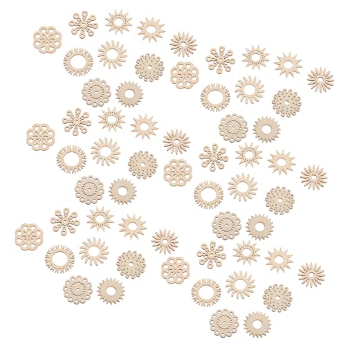 DECORNIJIA 50 Stück Bunte Holzblumen Bastelset für DIY Deko Handgefertigte Holz Ausschnitte für Kreative Projekte Blütenformen für Scrapbooking und Kinderhandwerk DECORNIJIA 50 Stück Bunte Holzblumen Bastelset für DIY Deko Handgefertigte Holz Ausschnitte für Kreative Projekte Blütenformen für Scrapbooking und Kinderhandwerk von DECORNIJIA