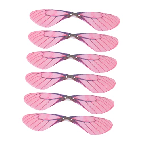 DECORNIJIA 50 Stück Handgefertigte Ohrringe Liefert Libellenflügel-anhänger Libellenflügel Basteln Realistische Libelle Flügeldekore Flügel Für Mädchen Anhänger Für Die Schmuckherstellung von DECORNIJIA