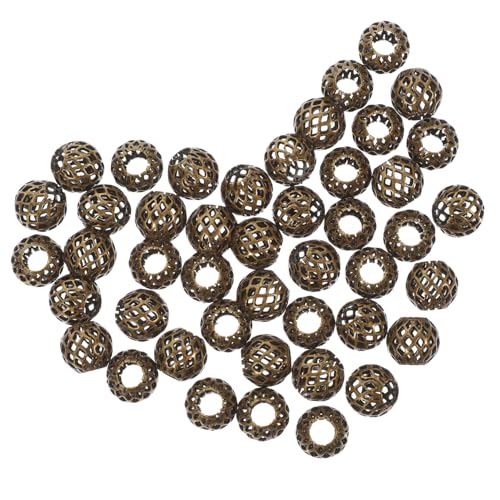 DECORNIJIA 50 Stück Hohl Metallzwischenperlen Glatte Runde Schmuckverbinder für Armbänder Halsketten DIY Schmuckherstellung Dekorative Perlen Metallperlen im Bulk DECORNIJIA 50 Stück Hohl Metallzwischenperlen Glatte Runde Schmuckverbinder für Armbänder Halsketten DIY Schmuckherstellung Dekorative Perlen Metallperlen im Bulk von DECORNIJIA