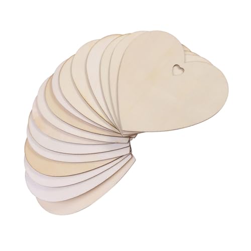 DECORNIJIA 50 Stück Holzscheiben Herzform Naturholz Baumscheiben mit Rinde Basteln Blanko Holzplatten für DIY Handwerk Scrapbooking Verzierung DECORNIJIA 50 Stück Holzscheiben Herzform Naturholz Baumscheiben mit Rinde Basteln Blanko Holzplatten für DIY Handwerk Scrapbooking Verzierung von DECORNIJIA