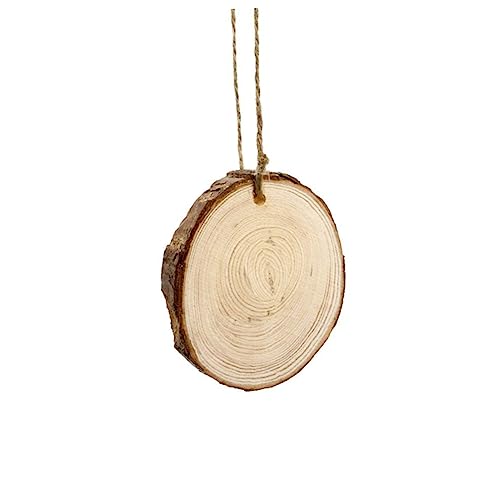 DECORNIJIA 50 Stück Holzscheiben für Diy Bastelarbeiten Hochzeit Mittelstücke mit Jute Schnur Unvollendete Holzscheiben für Tischnummern und Dekorationen DECORNIJIA 50 Stück Holzscheiben für Diy Bastelarbeiten Hochzeit Mittelstücke mit Jute Schnur Unvollendete Holzscheiben für Tischnummern und Dekorationen von DECORNIJIA
