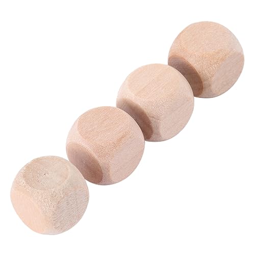 DECORNIJIA 50 Stück Holzwürfel Blöcke Leer Würfelrohlinge Leere Blöcke Sechsseitige Spielwürfel DIY-würfelherstellungsset Leere Leerzeichen Leeres Würfelspielzeug Hölzern von DECORNIJIA