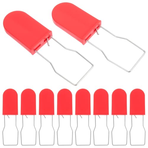 DECORNIJIA 50 Stück Logistik Sicherheitsplombe Mini Drahtvorhängeschloss Metall Rot Manipulationsschutz Langlebig für Versand und Lagerung von DECORNIJIA