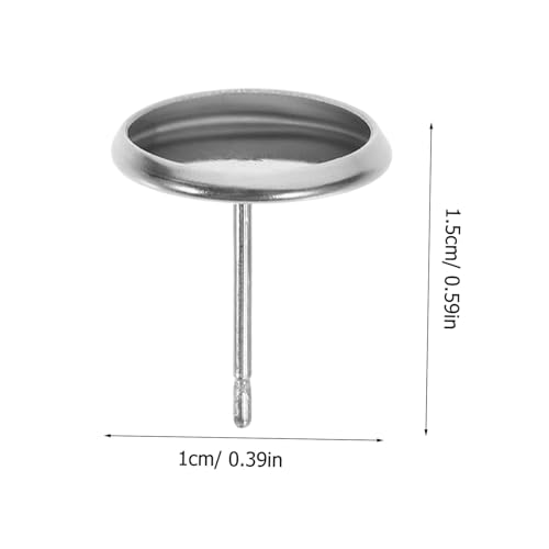 DECORNIJIA 50 Stück Ohrstecker Rohlinge aus Edelstahl Runde Flache Ohrstecker basis Langlebige Schmuckzubehör für DIY Ohrringherstellung Leicht und Komfortabel von DECORNIJIA