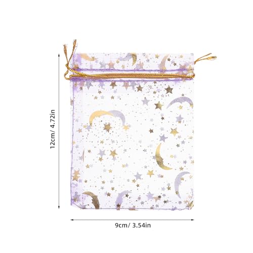 DECORNIJIA 50 Stück Organza Beutel mit Zugband Kleine Bunte Geschenktüten mit Gold Silbernem Stern und Mondmuster Dekorative Mesh Säckchen für Schmuck Süßigkeiten Hochzeit und Festlichkeiten DECORNIJIA 50 Stück Organza Beutel mit Zugband Kleine Bunte Geschenktüten mit Gold Silbernem Stern und Mondmuster Dekorative Mesh Säckchen für Schmuck Süßigkeiten Hochzeit und Festlichkeiten von DECORNIJIA